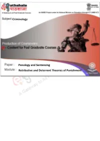 Retributive and Deterrent Theories of Punishment