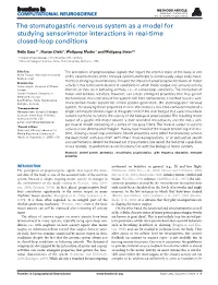 The Stomatogastric Nervous System As a Model for Studying Sensorimotor Interactions in Real-Time Closed-Loop Conditions