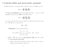 5 Curl-Free Fields and Electrostatic Potential