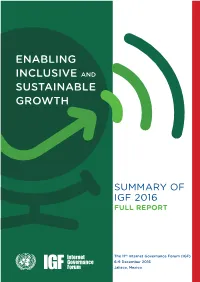 Enabling Inclusive and Sustainable Growth