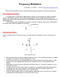 Frequency Multipliers