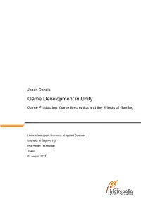 Game Development in Unity