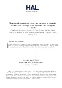 Heat Requirements for Grapevine Varieties Is Essential Information to Adapt Plant Material in a Changing Climate Cornelis Van Leeuwen, C