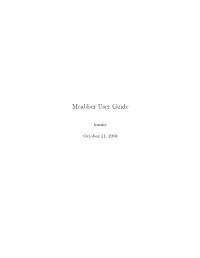 Mcabber User Guide