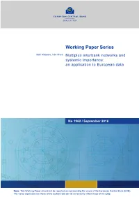 Multiplex Interbank Networks and Systemic Importance: an Application to European Data