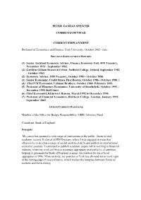 Peter Damian Spencer Curriculum