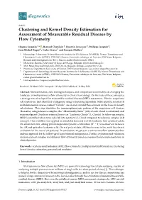 Clustering and Kernel Density Estimation for Assessment of Measurable Residual Disease by Flow Cytometry