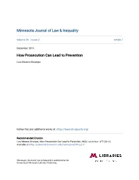 How Prosecution Can Lead to Prevention
