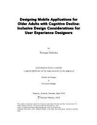 Inclusive Design Considerations for User Experience Designers