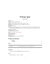 Jpeg: Read and Write JPEG Images