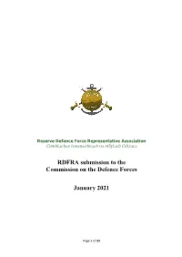 RDFRA Submission to the Commission on the Defence Forces