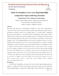 Temperature Superconducting Junctions 1Ambuj Kumar, 2Dr