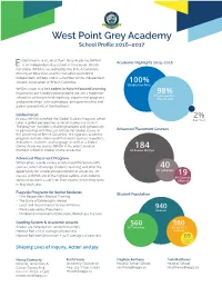 West Point Grey Academy School Profile 2016–2017