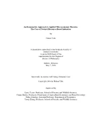 An Econometric Approach to Applied Microeconomic Theories: the Case of Natural Resource-Based Industries