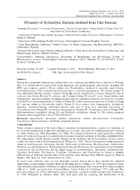 Diversity of Xylanolytic Bacteria Isolated from Thai Sources