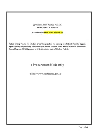 E-Procurement Mode Only