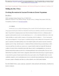 Evolving Reconstructed Ancient Proteins in Extant Organisms