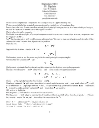 Statistics 5401 19. Biplots Gary W