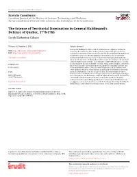 The Science of Territorial Domination in General Haldimand's Defence Of