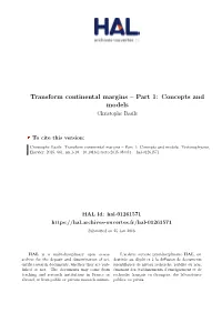 Transform Continental Margins – Part 1: Concepts and Models Christophe Basile