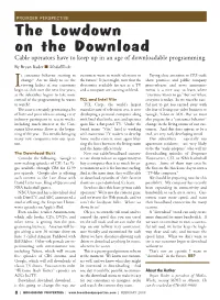 Cable Operators Have to Keep up in an Age of Downloadable