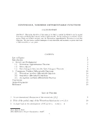 Continuous, Nowhere Differentiable Functions