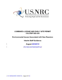 Environmental Issues Associated with New Reactors