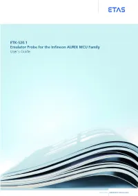 ETK-S20.1 Emulator Probe for the Infineon AURIX MCU Family User's