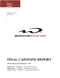 Final Capstone Report