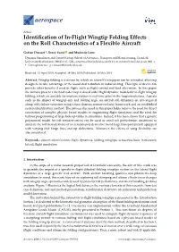 Identification of In-Flight Wingtip Folding Effects on the Roll
