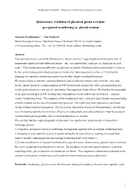 Landscape Developemnt of Gtneiss Terrains Under Pleistocene Ice Sheets