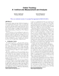 Online Tracking: a 1-Million-Site Measurement and Analysis