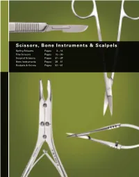 Scissors, Bone Instruments & Scalpels