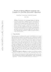Toward an Energy Efficient Language and Compiler for (Partially