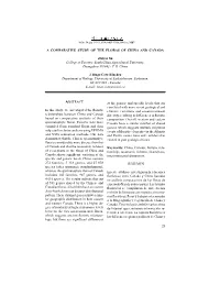 A Comparative Study of the Floras of China and Canada