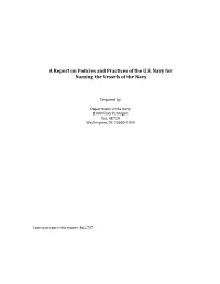 A Report on Policies and Practices of the U.S. Navy for Naming the Vessels of the Navy