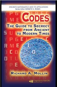 Codes and Ciphers, from the [Cient Pharaohs to Quantum Cryptography1