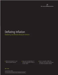 Deflating Inflation Redefining the Inflation-Resistant Portfolio