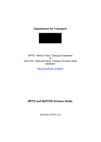 Department for Transport NPTG and Naptan Schema Guide