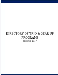 Directory of Trio & Gear up Programs