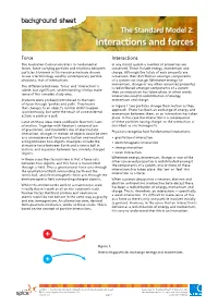 Interactions and Forces