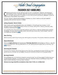 Passover 2021 Guidelines Elebrating Passover This Year Will Once Again Not Be in an Ideal Form