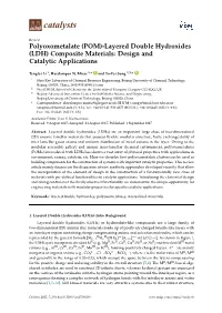 Polyoxometalate (POM)-Layered Double Hydroxides (LDH) Composite Materials: Design and Catalytic Applications