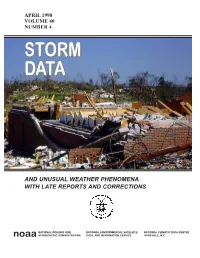 Storm Data and Unusual Weather Phenomena …………………………………………………………………………