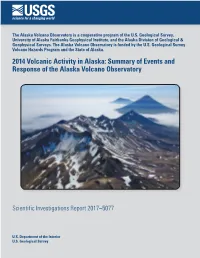 2014 Volcanic Activity in Alaska:Summary of Events and Response of the Alaska Volcano Observatory