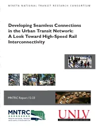 A Look Toward High-Speed Rail Interconnectivity MNTRC 12-23 Report