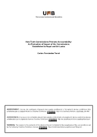 An Evaluation of Impact of the Commissions Established in Nepal and Sri Lanka Carl