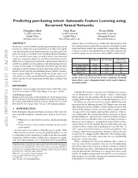 Automatic Feature Learning Using Recurrent Neural Networks