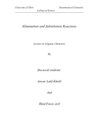 Elimination and Substitution Reactions