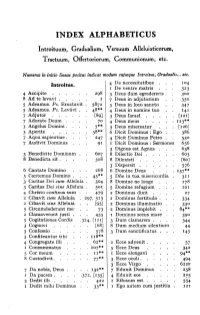 Index Alphabeticus